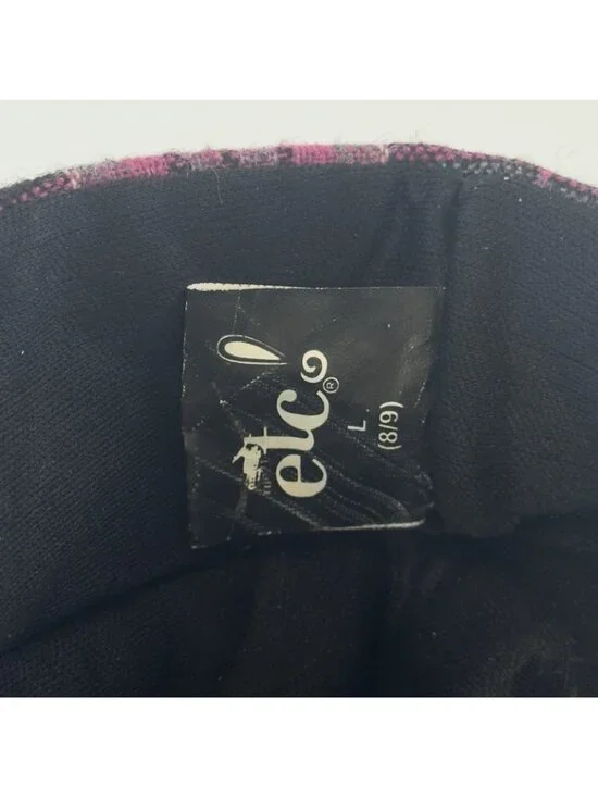 ETC Rue21 Combat Boots Womens Size Large 8/9 Plaid Trim Black Faux Leather - Picture 9 of 12